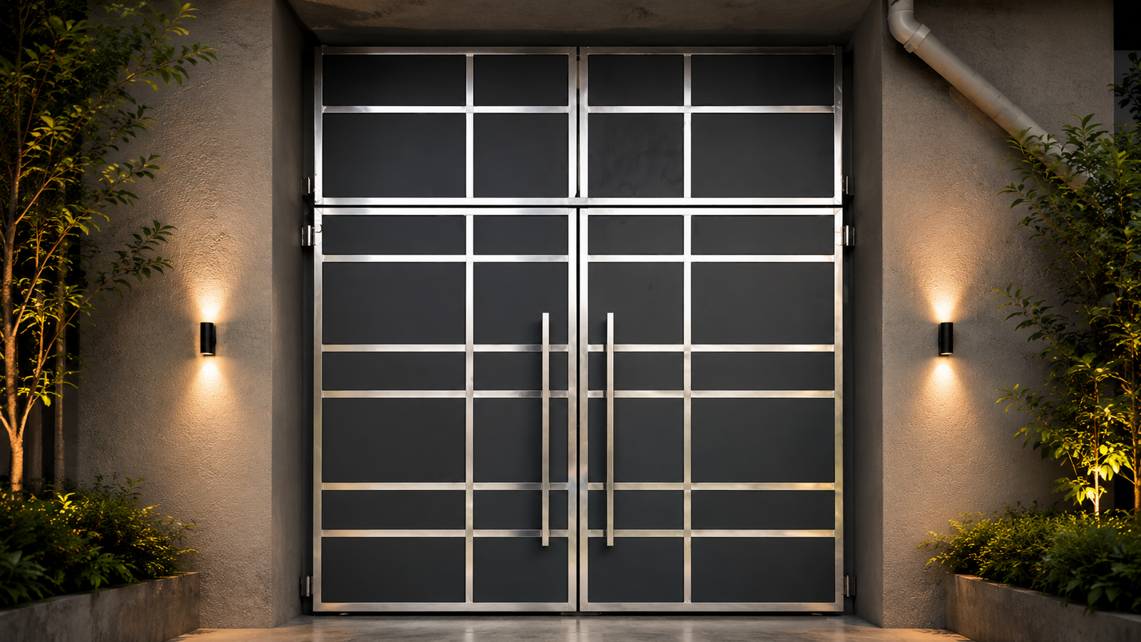 Premium MS Main Gate Design | Modern Mild Steel Double Door Gate