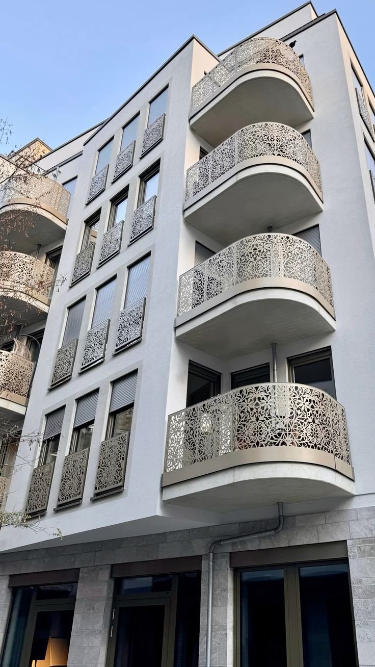 Modern Laser Cut Balcony Railing & Decorative Window Jali Design for Luxury Homes