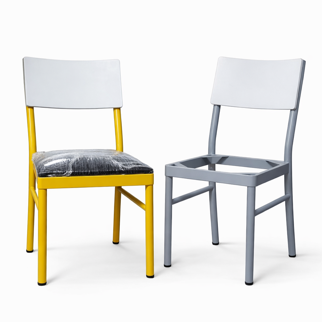 Modern Metal Dining Chair | Premium Powder Coated Steel Chair